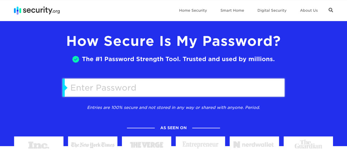 Lo strumento Quanto è sicura la mia password.