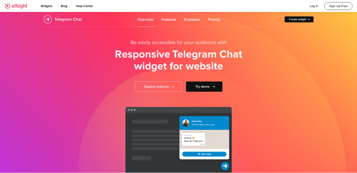 Chat Telegram di WordPress