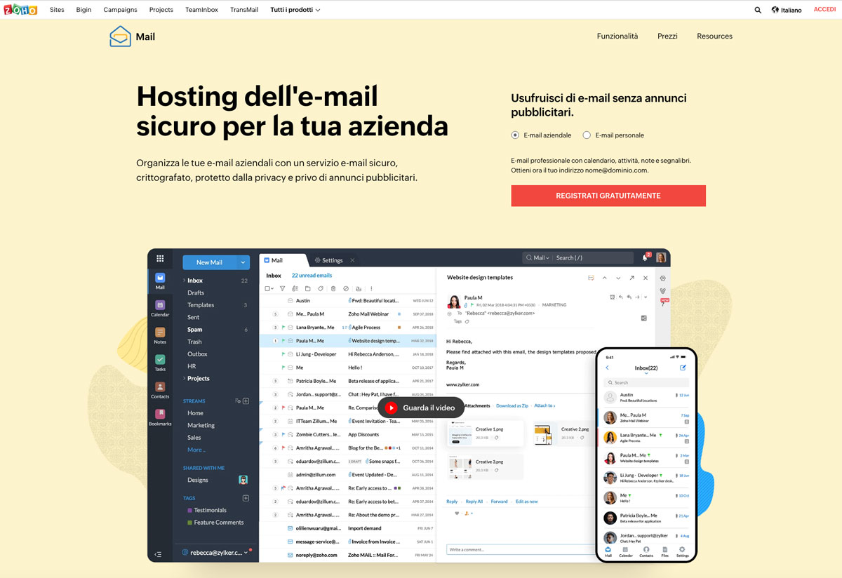 Zoho Mail è una delle più potenti alternative a Gmail