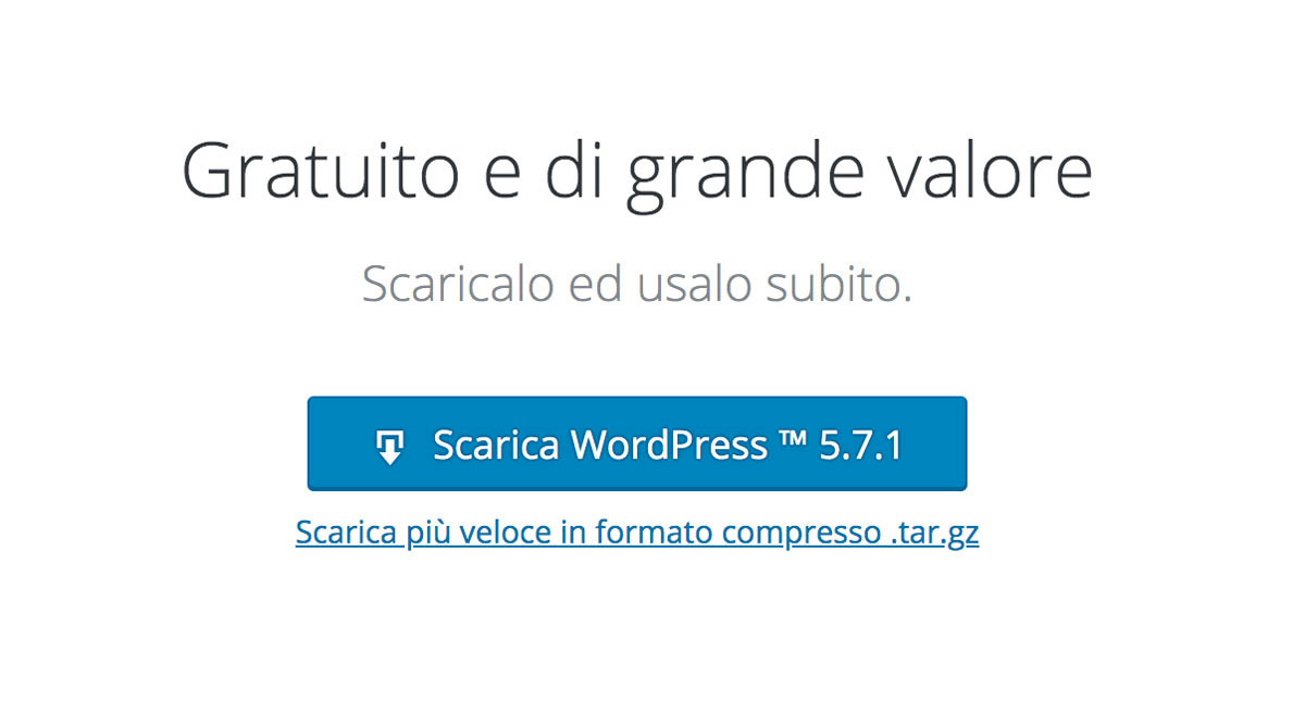 Scarica WordPress 5.7.1