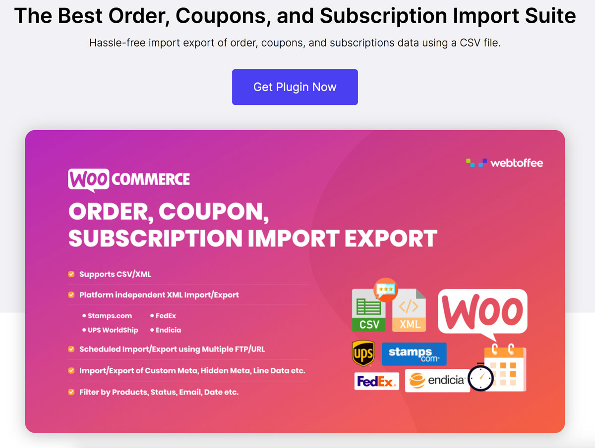 3. Order, Coupon, Subscription Export Import for WooCommerce 