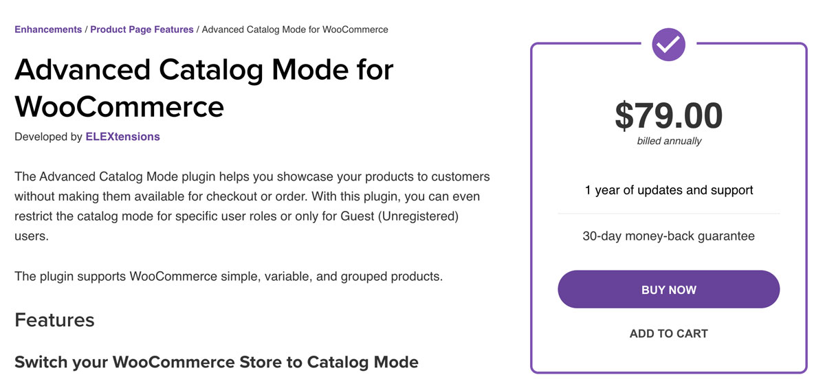 advanced catalog mode for woocommerce abilita la modalità catalogo in woocommerce
