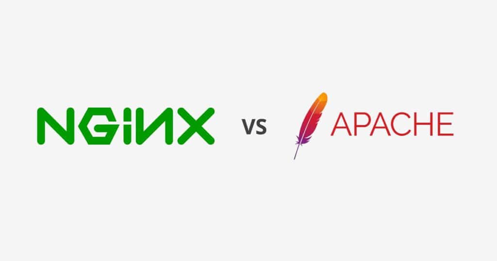 Grafica personalizzata che illustra Apache contro Nginx