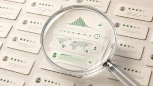 Recensioni e stelle osservate attraverso una lente per valutarne affidabilità e contesto