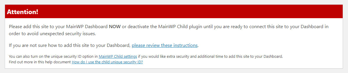Plugin child MainWP
