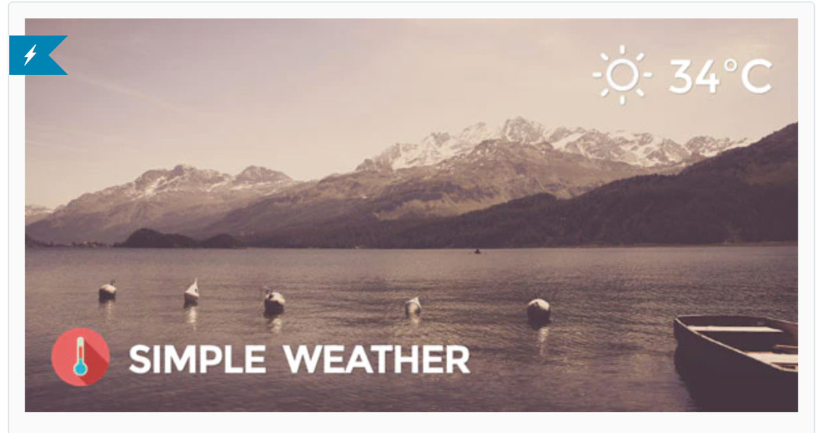 Il plugin WordPress Simple Weather.