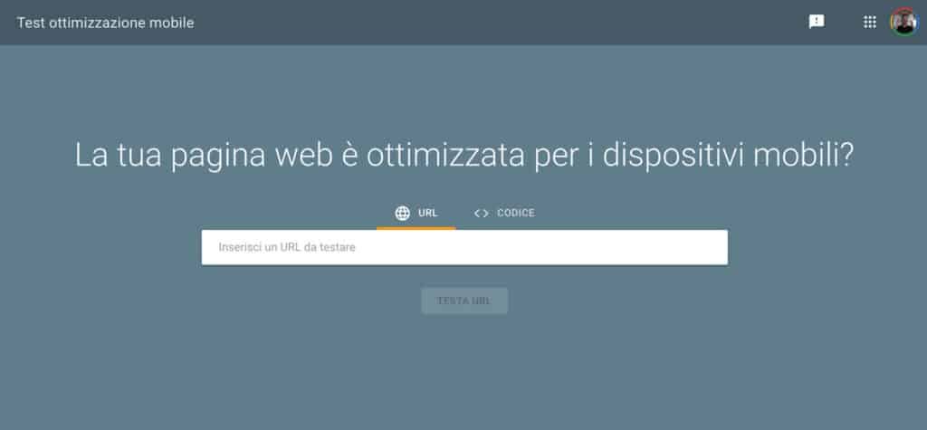 Lo strumento di test ottimizzato per dispositivi mobili di Google.