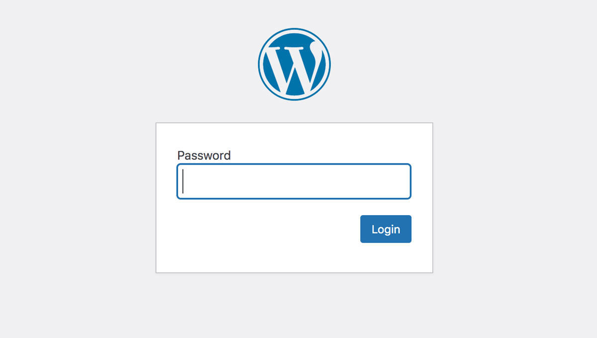 il sito protetto con password