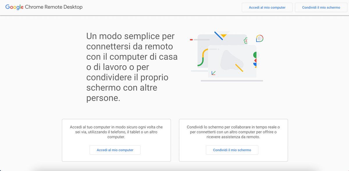 Le migliori app di accesso remoto: Chrome Remote Desktop