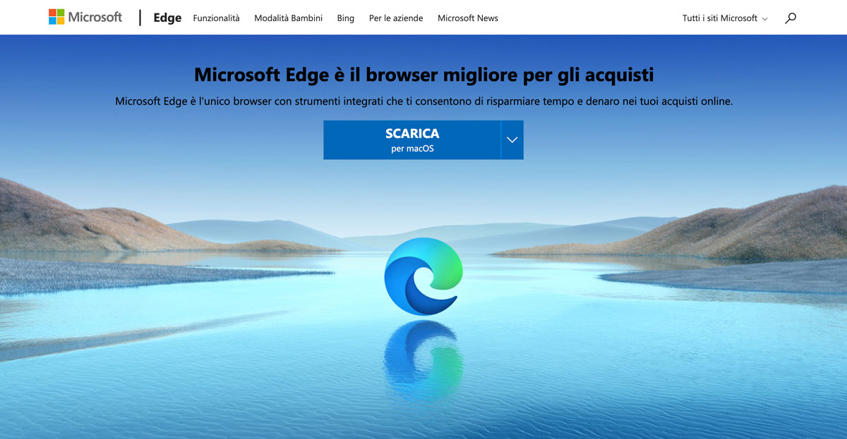 Il browser Web Microsoft Edge.