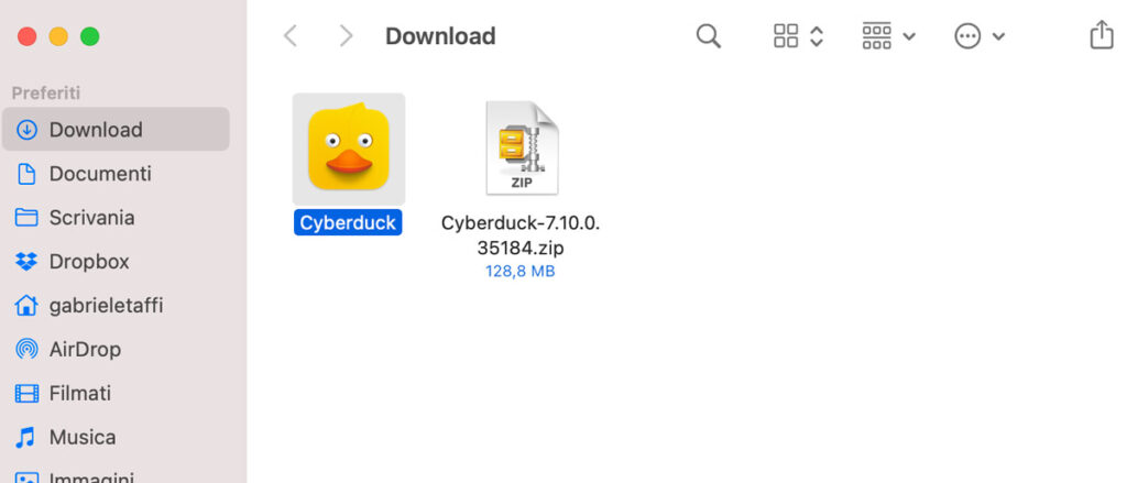 Come installare Cyberduck per Mac