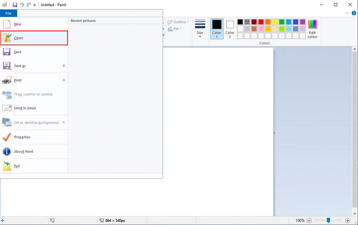 Convertire file da jpg a jpeg con il software Paint di Windoes