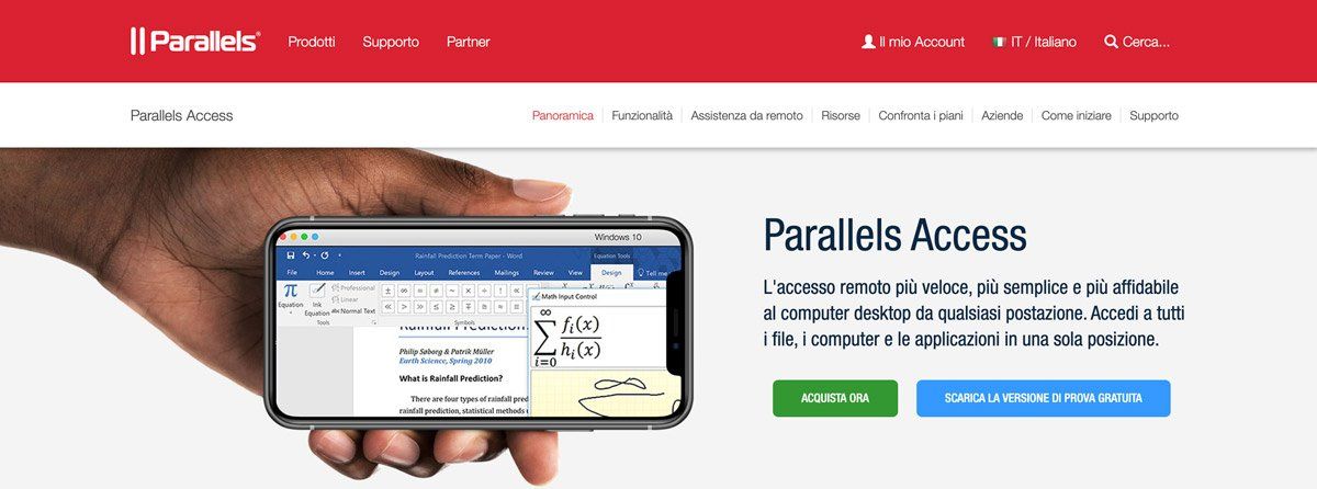 Parallels Access per desktop remoto