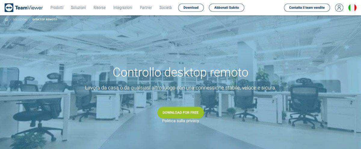 Le migliori app di desktop remoto: TeamViewer