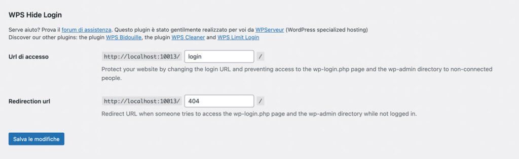 wps hide login menu