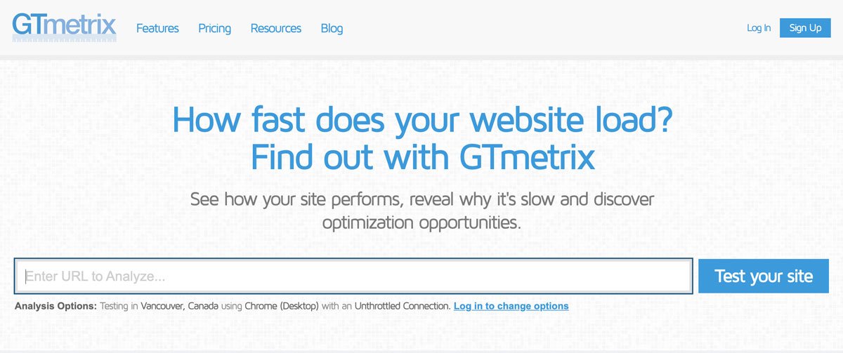 Testare le prestazioni del tuo sito con GTMetrix, prima di abilitare WordPress Memcached.