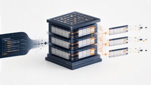 Rappresentazione di un server MySQL che elabora query SQL e dati relazionali