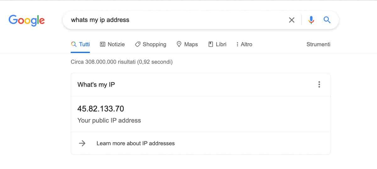 Come trovare gli indirizzi IP su Google