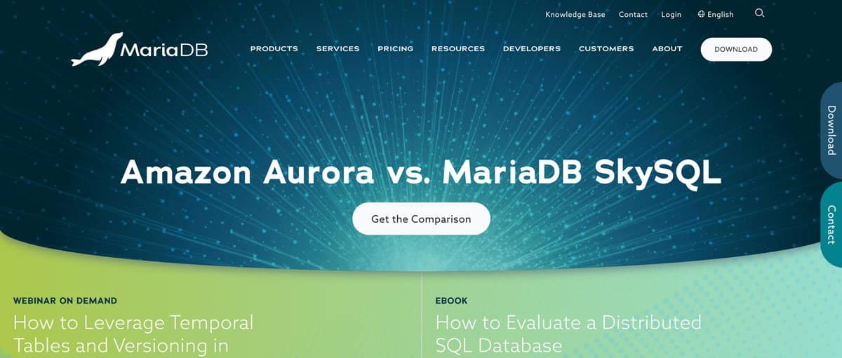 MariaDB homepage.