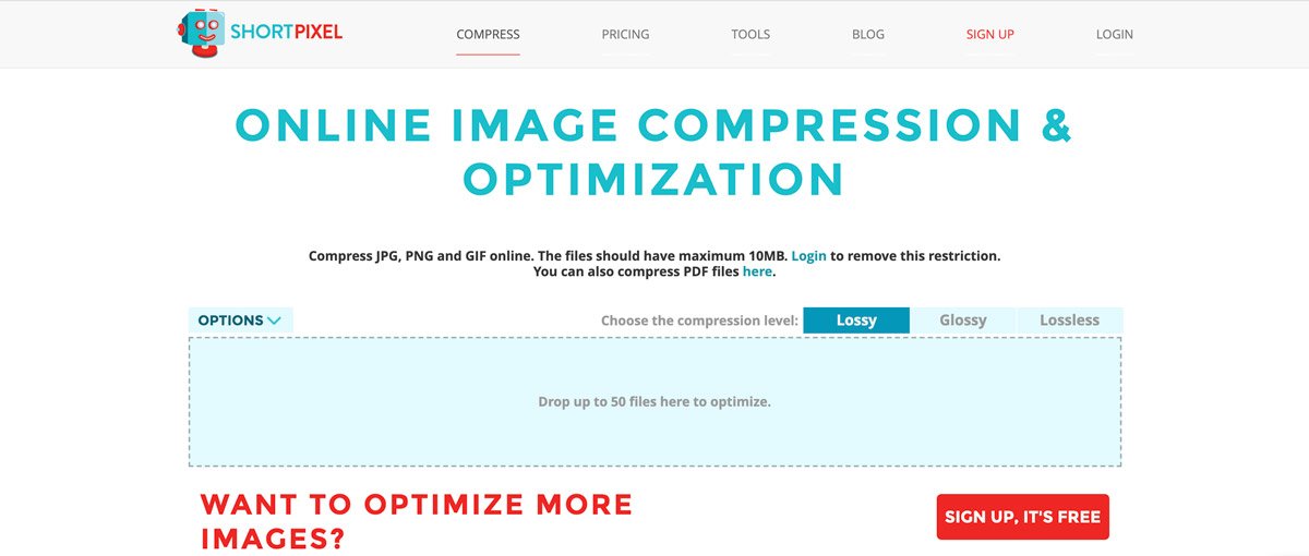 shortpixel per la compressione immagini online