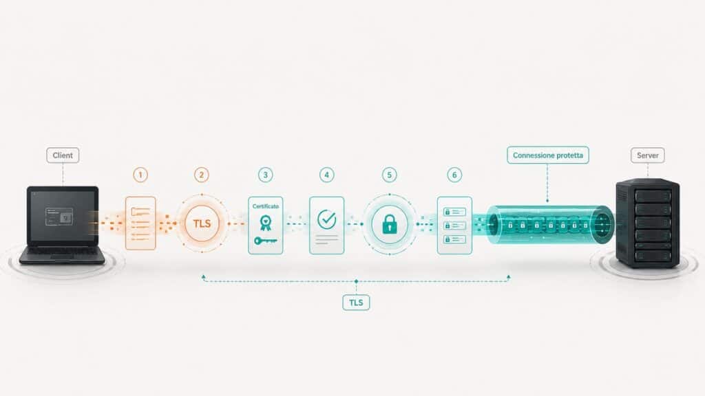 HTTP vs HTTPS: differenze, come funzionano e perché usare HTTPS 1 Handshake TLS tra client e server prima dello scambio di dati HTTPS