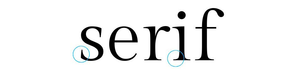 Un esempio di font Serif