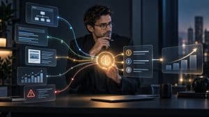 Consulente SEO che analizza segnali del sito e li trasforma in priorità strategiche
