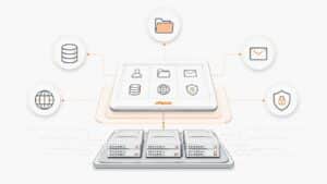 cPanel rappresentato come pannello di controllo tra hosting, file, database, email e dominio