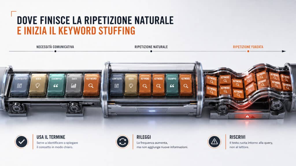 Keyword stuffing: cos’è, cosa dice Google e come evitarlo 2 Pipeline di controllo del contenuto in cui la keyword density è solo un segnale diagnostico secondario