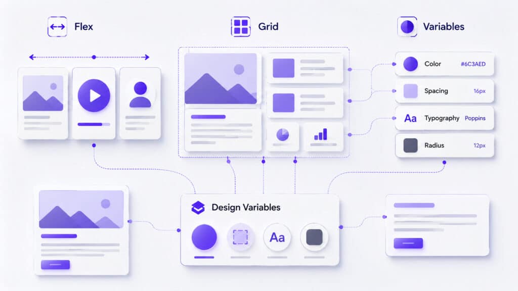 Divi 5: recensione del tema e builder WordPress, prezzi, pro e contro 1 Layout modulare con Flexbox, CSS Grid e Design Variables nel workflow di Divi 5