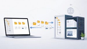 Trasferimento di file tra un computer e il server di un sito WordPress