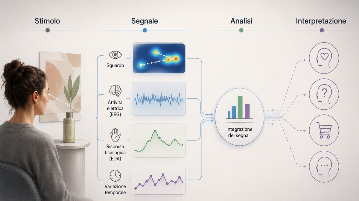 Neuromarketing: cos'è, come funziona, tecniche ed esempi reali 1 Dal segnale fisiologico all'interpretazione in uno studio di neuromarketing