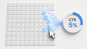 Rappresentazione del Click Through Rate con impressioni che generano clic