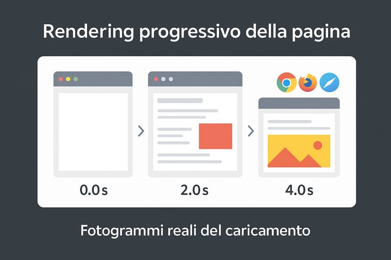 WebPageTest: la guida definitiva per analizzare, migliorare e monitorare la velocità del tuo sito con precisione chirurgica 3 Rendering progressivo pagina web con filmstrip a intervalli di tempo – WebPageTest