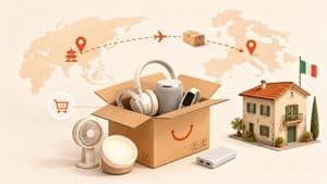 Home 7 Pacco ecommerce e percorso di acquisto internazionale che rappresentano AliExpress