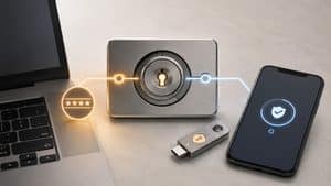 Accesso protetto da due fattori distinti tramite computer e secondo autenticatore