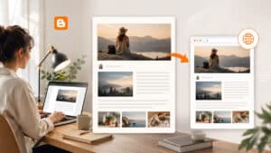Rappresentazione di un blog creato con Blogger e pubblicato online