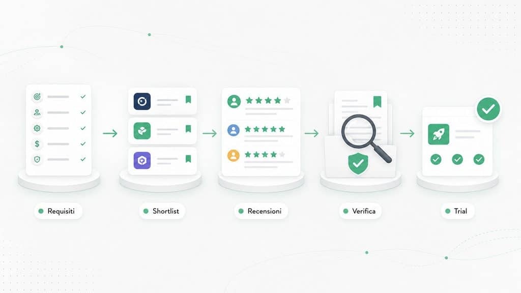 Capterra: cos'è, come funziona, recensioni e alternative per scegliere software 1 Workflow per scegliere software con Capterra da requisiti e shortlist fino al trial