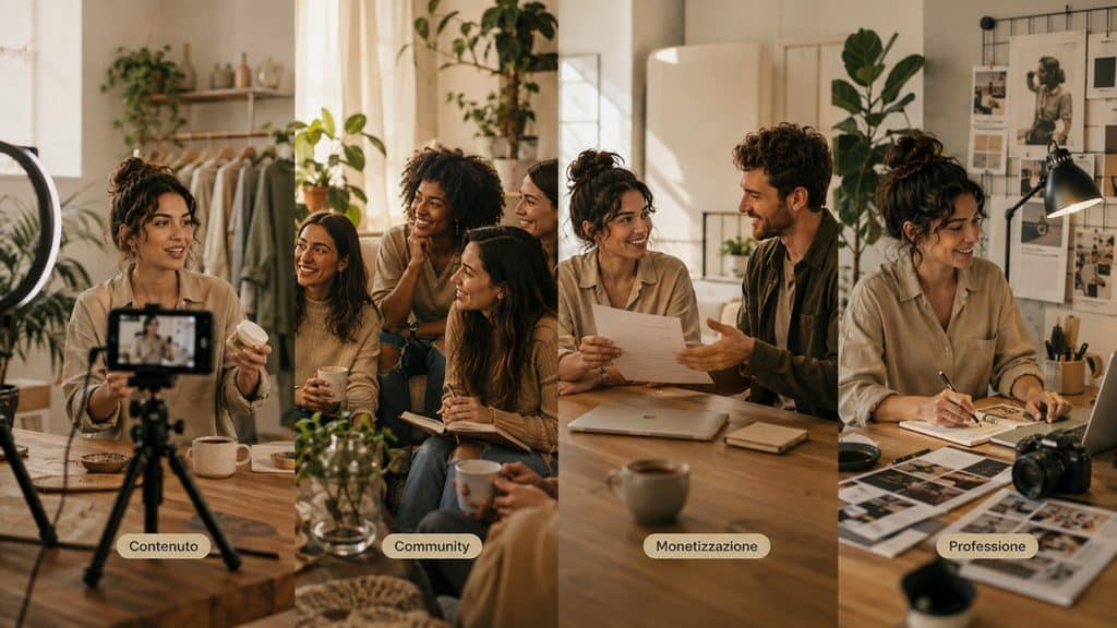 Influencer: chi è, cosa fa, tipologie, guadagni e regole in Italia 2 Percorso da creazione di contenuti e community a monetizzazione e attività professionale influencer