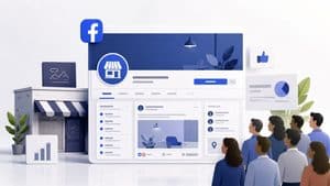 Rappresentazione di una Pagina Facebook utilizzata come presenza pubblica professionale di un'attività