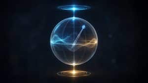 appresentazione visiva di un qubit come stato quantistico tra zero e uno