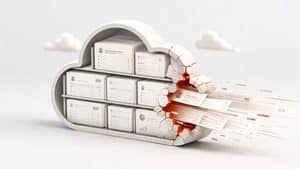 Rappresentazione dell'esfiltrazione di dati contabili e IBAN da un ambiente cloud