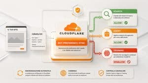 Cloudflare Bot Preference Sync per sincronizzare robots.txt e preferenze dei crawler AI