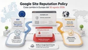 Google Site Reputation Policy e differenze di applicazione tra EEA e resto del mondo