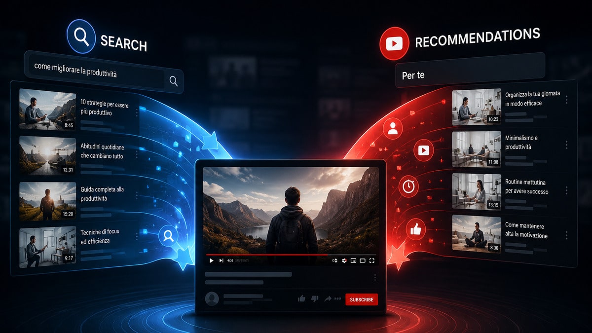 YouTube SEO: come ottimizzare i video per ricerca, visibilità e Google 1 Differenza tra Ricerca YouTube e sistema dei video consigliati