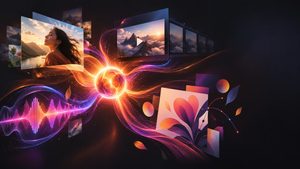 Home 7 Rappresentazione editoriale di Adobe Firefly come ambiente creativo per immagini, video e audio generativi