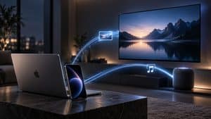Trasmissione AirPlay wireless da un dispositivo mobile e un Mac verso TV e speaker compatibili