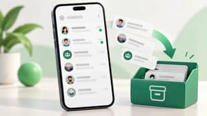 Chat archiviate WhatsApp rappresentate come conversazioni spostate nell'archivio