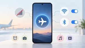 Modalità aereo: rete cellulare disattivata, Wi-Fi e Bluetooth disponibili