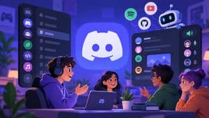 Home 9 Rappresentazione di Discord come ecosistema di server, canali, voce e community